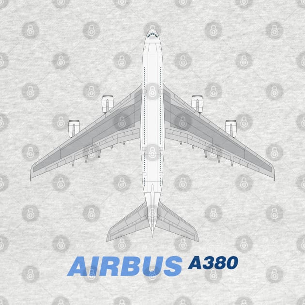 Airbus A380 Top View by SteveHClark